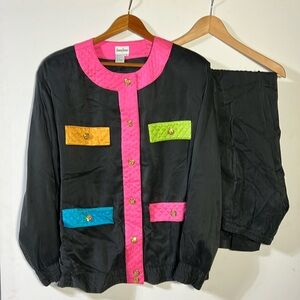 Neiman Marcus silk jacket and pants